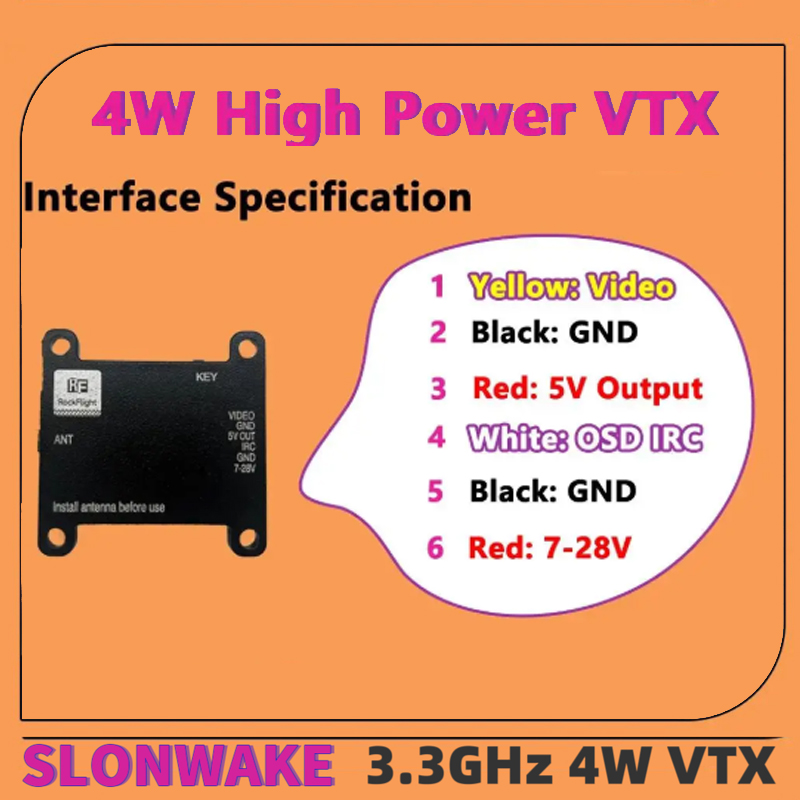 SLONWAKE FPV 3.3G 16채널 4000mW  - Fpv Drone Receiver 리뷰 및 가격